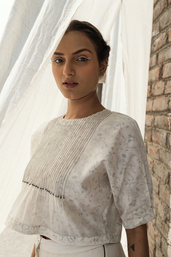 Olearia Pin Tuck Blouse - Image 5