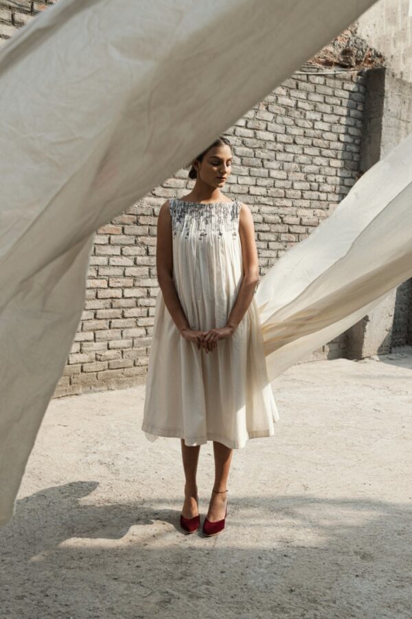 Belladonna Pleated Neck Dress - Image 2