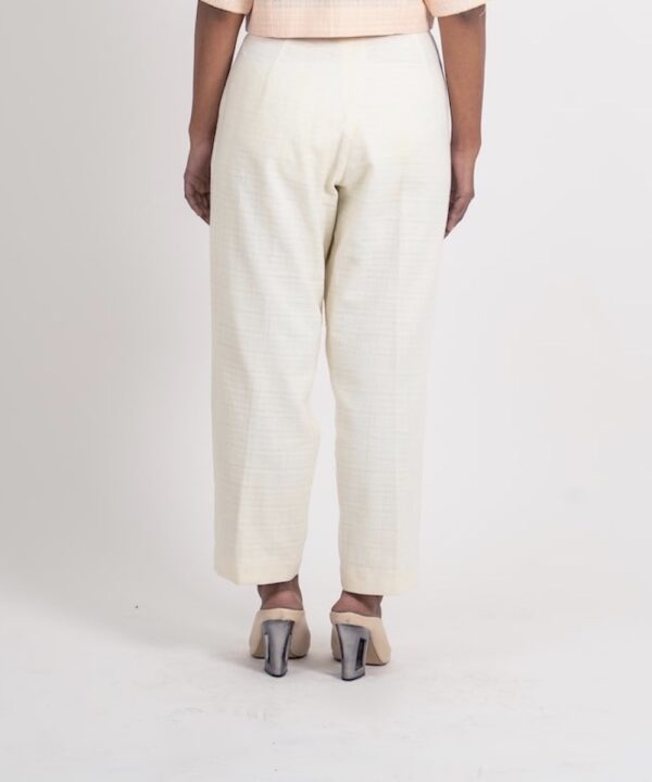 TEXTURED OVERLAP PLEATED PANT - Image 4