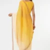 YELLOW OMBRE SAREE + PETICOT