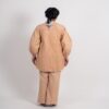 HALF STRIPED TEXTURED LONG SHIRT