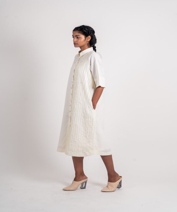 HALF STRIPED TEXTURED SHIRT - Image 2