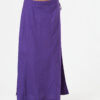 PURPLE SAREE WITH CRYSTAL DROPS + PETICOT