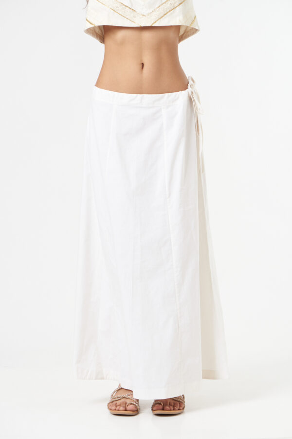 IVORY WHITE SAREE + PETICOT