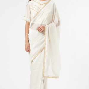 IVORY WHITE SAREE + PETICOT