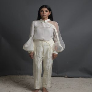HAPPY OVERLAP PLEATED PANTS
