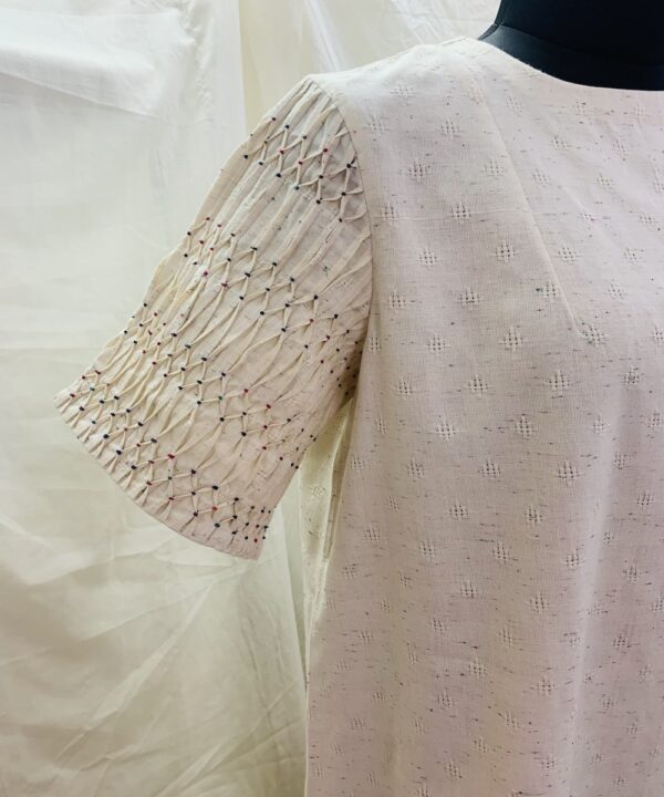 PIN TUCK SLEEVE DRESS