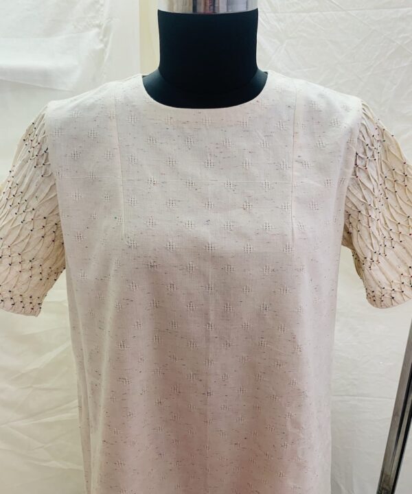 PIN TUCK SLEEVE DRESS
