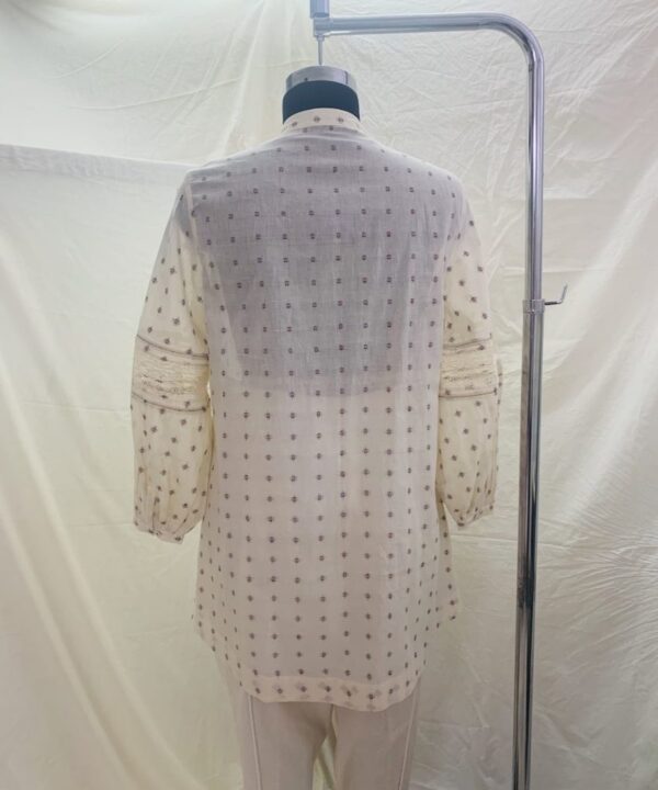 LACE PANEL SHIRT DRESS