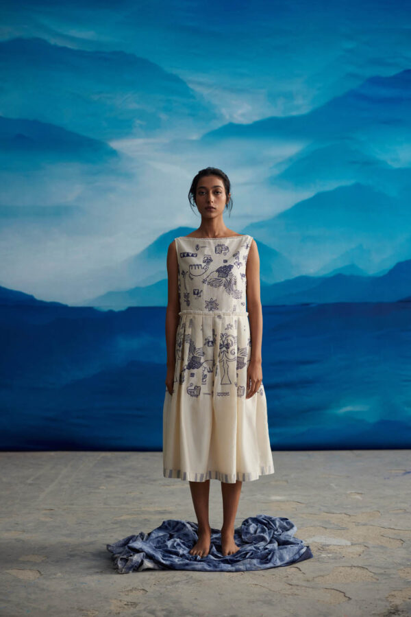 Pema knife pleat dress