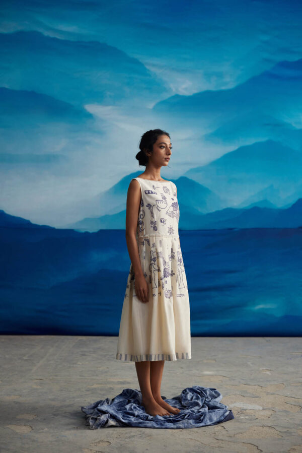 Pema knife pleat dress