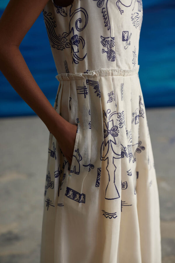 Pema knife pleat dress
