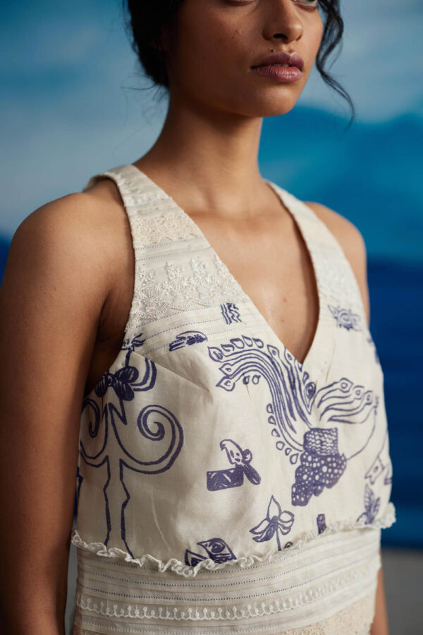 Salvia V-Neck Top