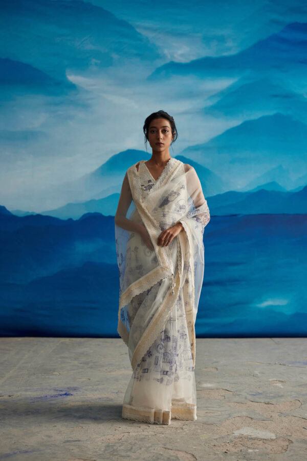 Ambrosia Organza Saree With Peticot
